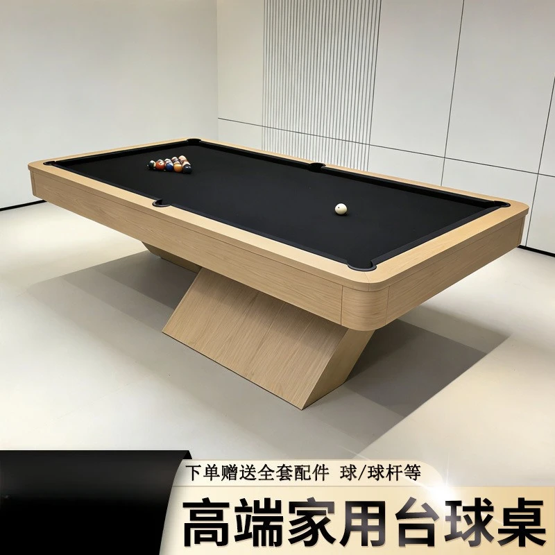 High-end household villa pool table indoor adult standard multi-functional three-in-one American black eight pool table solid wo
