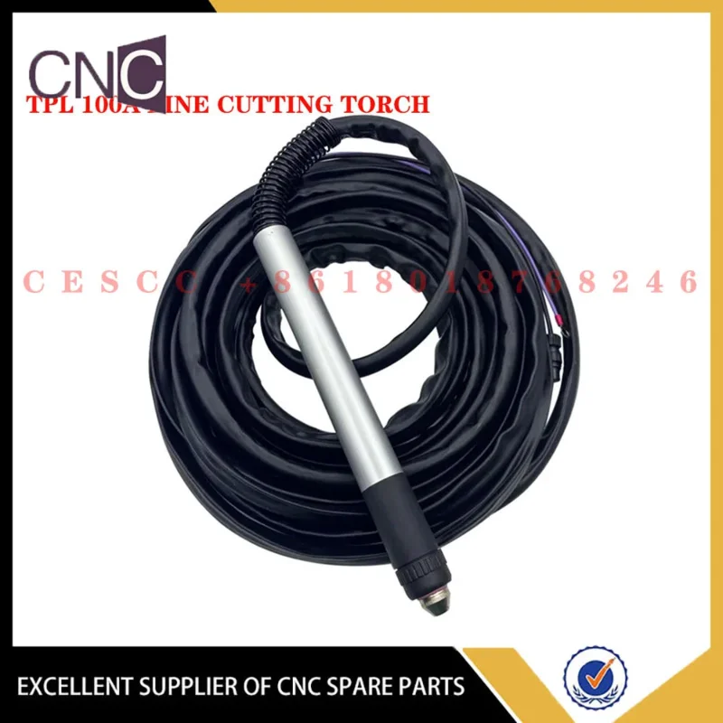 LGK-100A/CNC plasma torch with straight handle, finely extended electrode cutting nozzle protection sleeve accessories