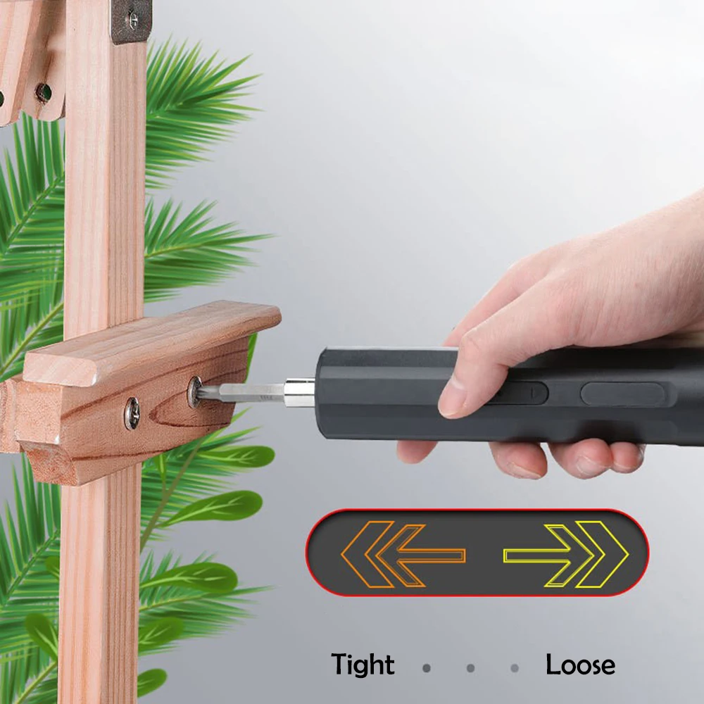 Mini Portable Electric Screwdriver USB Rechargeable Cordless Screwdriver with 2 Drill Bits Practical Power Tool for Home Repair