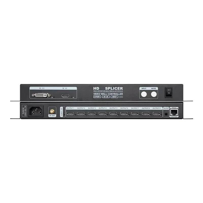 

3x3 HD LCD Video Wall Controller 4K Video Screen Wall Stitching Processor For Meeting Room Home Theater TV Splicing Display