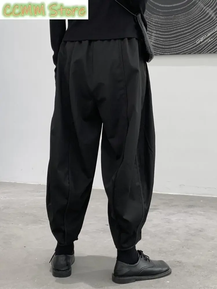 High Elastic Waist Black Brief Long Wide Leg Pants New Loose Fit Trousers Women Fashion Tide Spring Autumn