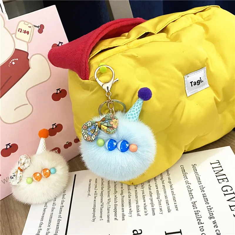 2023 Lovely Benben Ice Cream Pendant Cartoon Plush Dolls Hang Baby Doll Accessories New Year Gift Bag