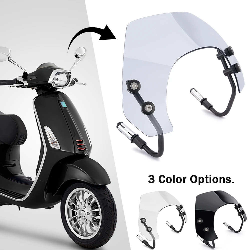 

Sprint 150 переднее лобовое стекло, дефлектор ветра для Vespa Sprint 150 2016 2017 2018 2019 2020 2021 2022 2023