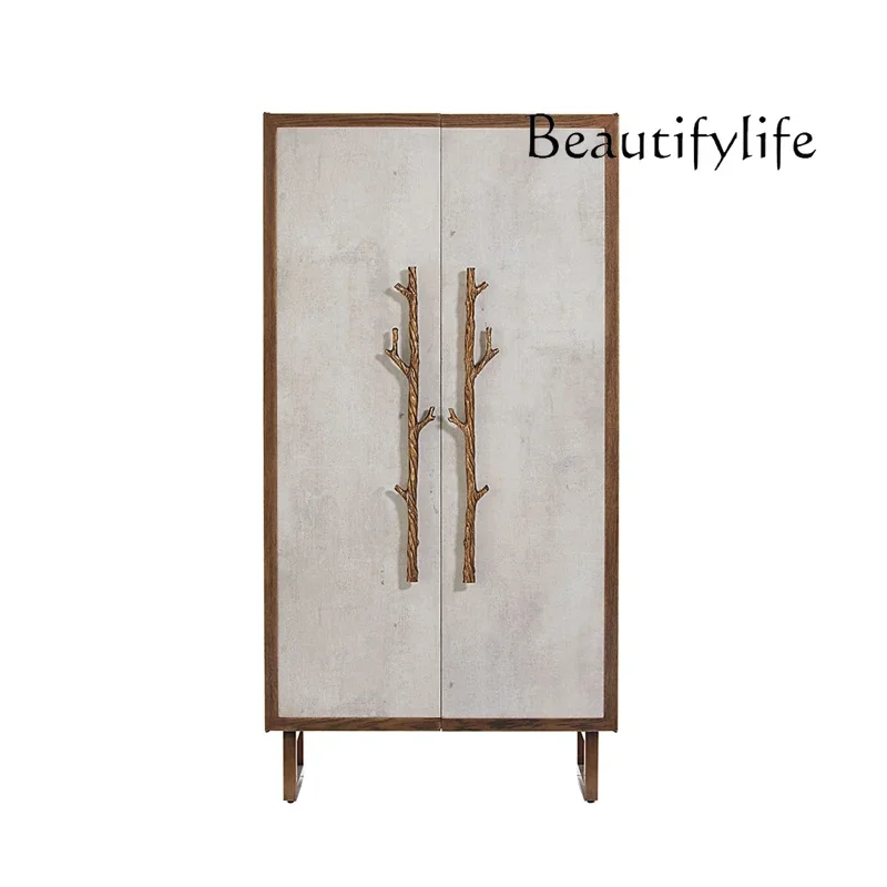 

vV American neoclassical solid wood wardrobe, postmodern wine cabinet, bedroom double door small wardrobe, locker