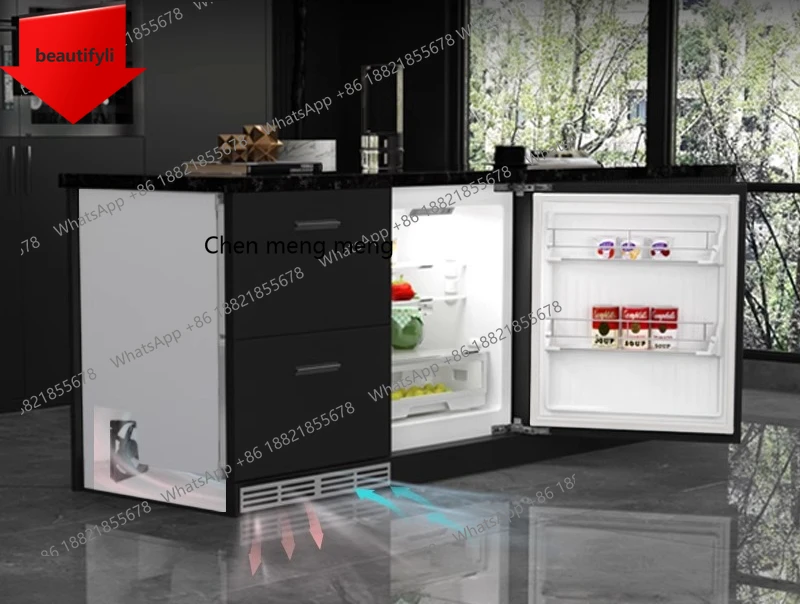 

M07 embedded horizontal cabinet, three doors, air-cooled frequency conversion drawer, hidden refrigerator under the low counter