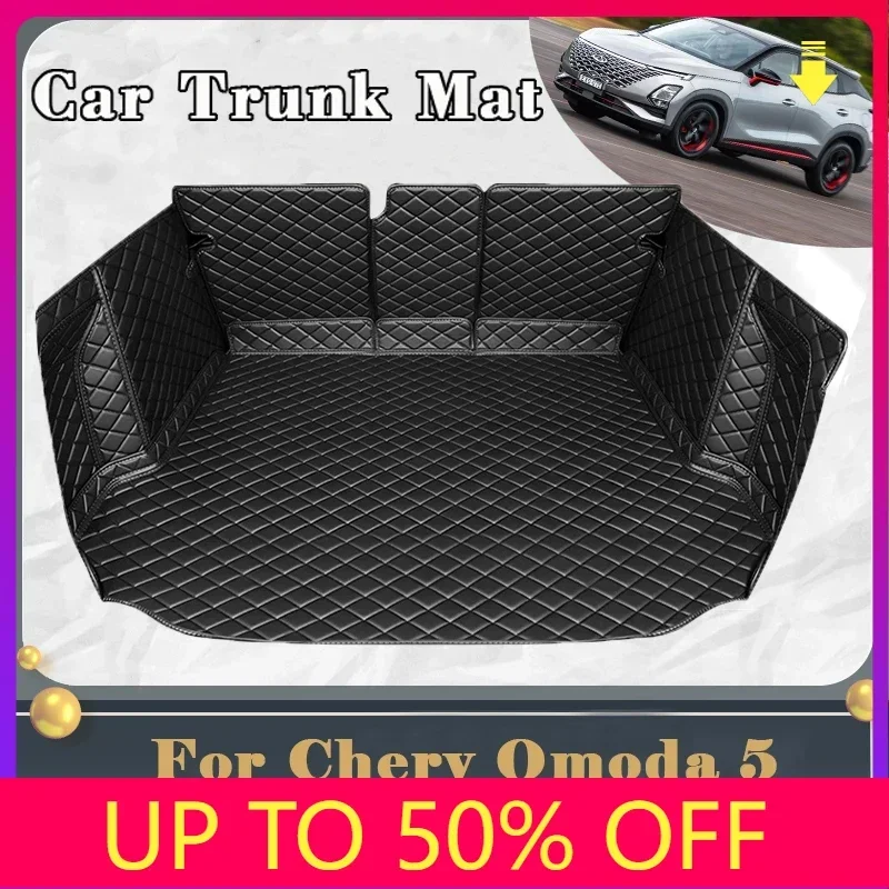 Car Trunk Mat For Chirey Chery Omoda 5 FX 2022 2023 2024 2025 Dirt-resistant Fully Trunk Mat Rear Cargo Tray Car Accessories