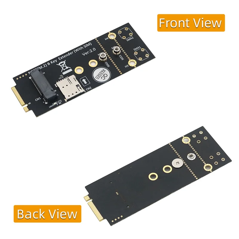 M.2 (NGFF) คีย์ B อะแดปเตอร์พร้อมช่องใส่ซิมสําหรับโมดูล 3G/4G/5G รองรับ NANO SIM Card และ 3042/3052 ประเภท M.2 คีย์ B ขนาดการ์ด