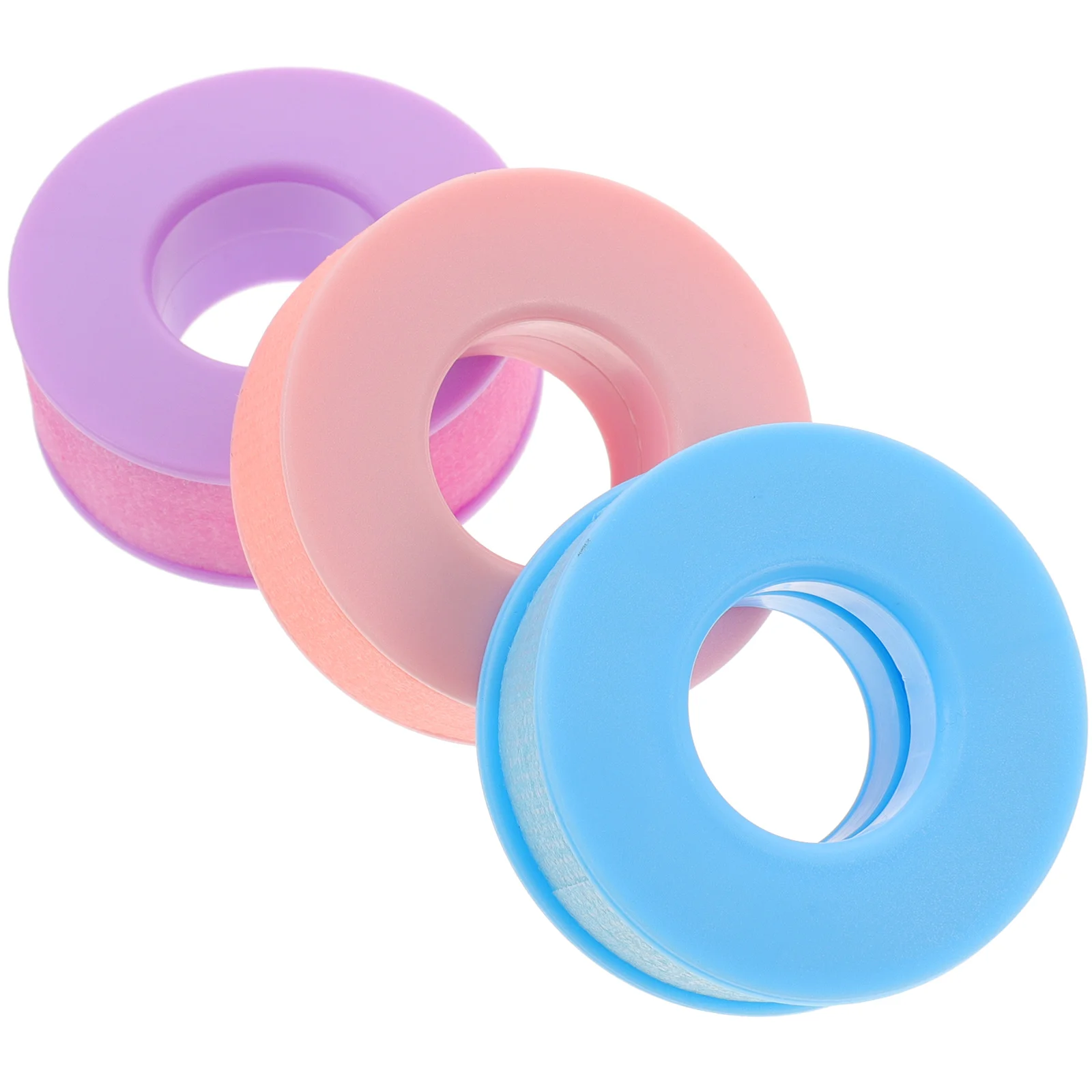 

3 Rolls Eyelash Tape Extensions Breathable Non-woven Fabric Purple Blue Pink Lash Tools Adhesive Stickers Under