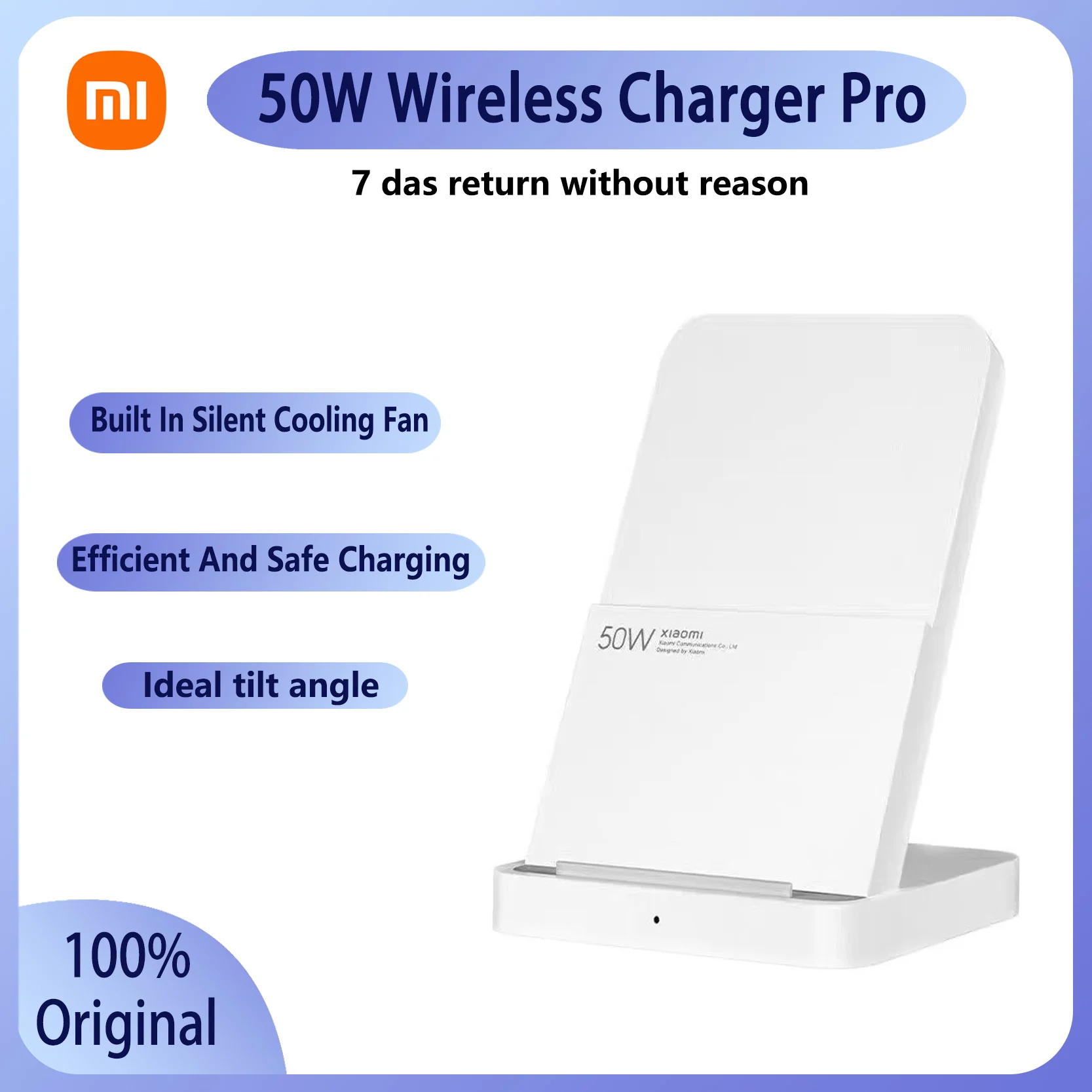 Original Xiaomi 50W Wireless Charging Pro Vertical Air Cooling Original Qi Stand for Xiaomi 13 Pro/12S Ultra/10 New