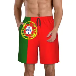 Men's Portugal Flag Portuguese Fans Beach Pants Shorts Surfing M-2XL Polyester Swimwear Running