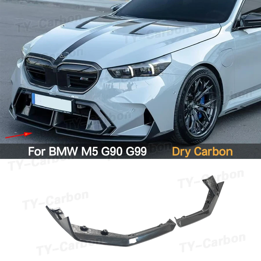 

Dry Carbon Fiber Car Front Bumper Lip Spoiler for BMW 5 Series G90 G99 M5 2025+ Racing Front Lip Chin Apron Body Kits