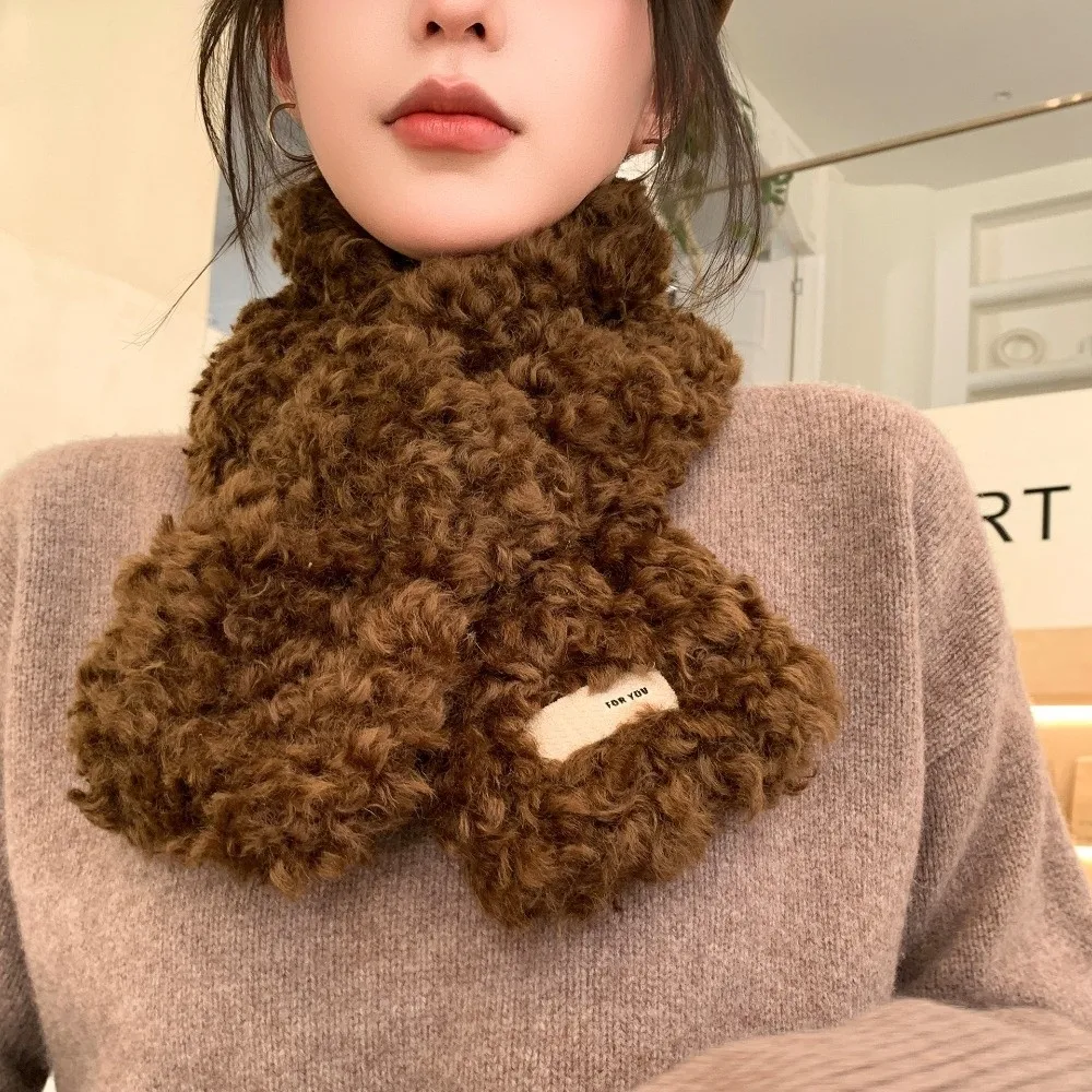 

Новый утолщенный шарф из кроличьего меха, сохраняющий тепло, ветрозащитный, теплый, защита шеи, утолщенный шарф, осень-зима