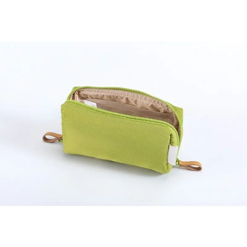 Nylon waterproof soft call mesh interlayer storage pencil case large capacity stationery box