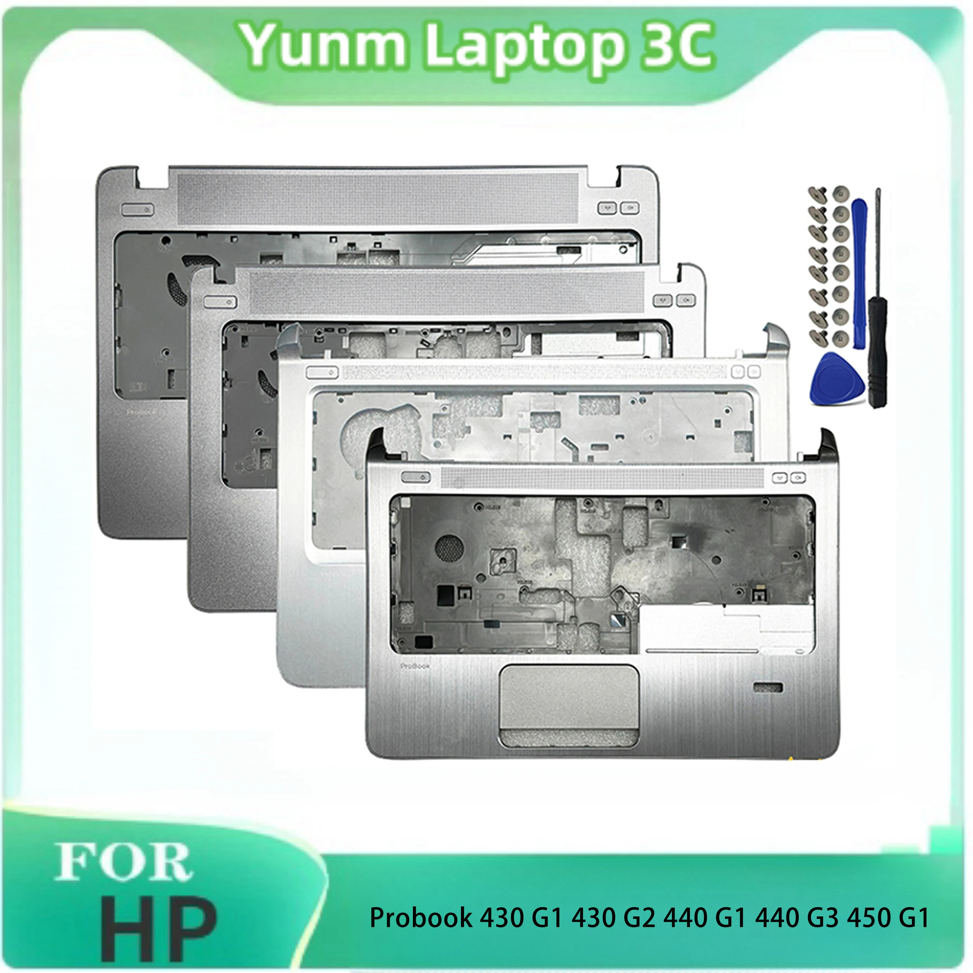 

New For HP Probook 430 G1 430 G2 440 G1 440 G3 450 G1 Laptop Case Palmrest Upper Cover Top Case with Touchpad L&R Buttom Replace