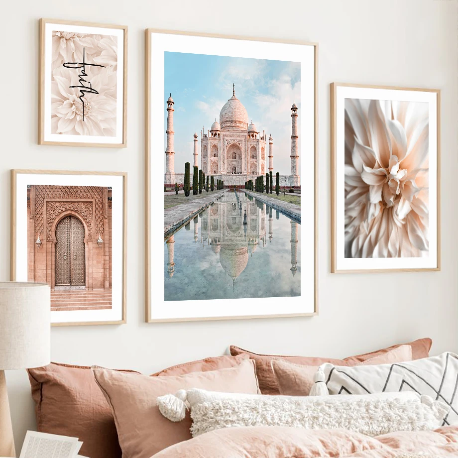 المقدسة الإسلامية مكا مسجد كابا الرسم على لوحات القماش الجدارية الشمال الملصقات والمطبوعات جدار صور لغرفة المعيشة ديكور المنزل