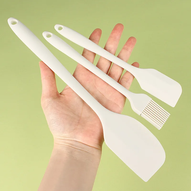 3 piece kitchen baking set all in one silicone spatula oil brush baking butter spatula single cake scraper baking tool