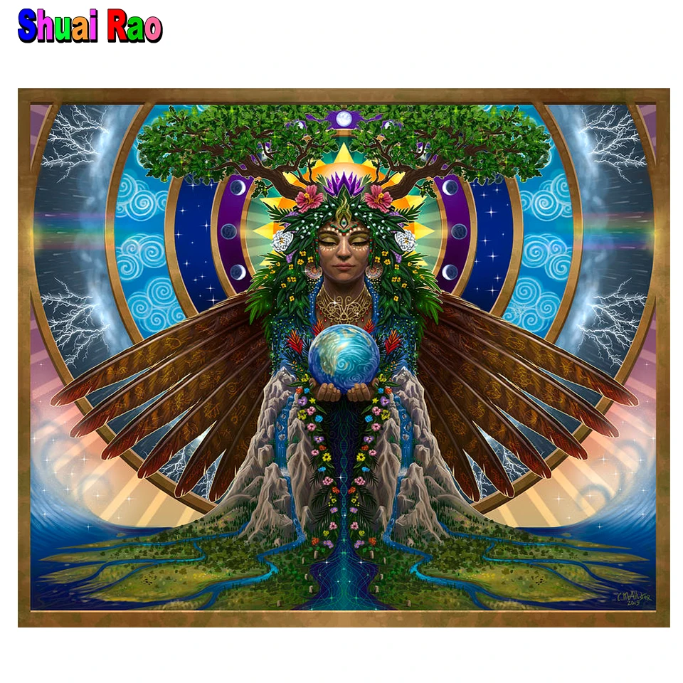 Goddess Mother Earth Gaia Diamond Painting, Cross Stitch, Portrait Pictures, Mosaic 5D, DIY Diamond Embroidery, Home Decor