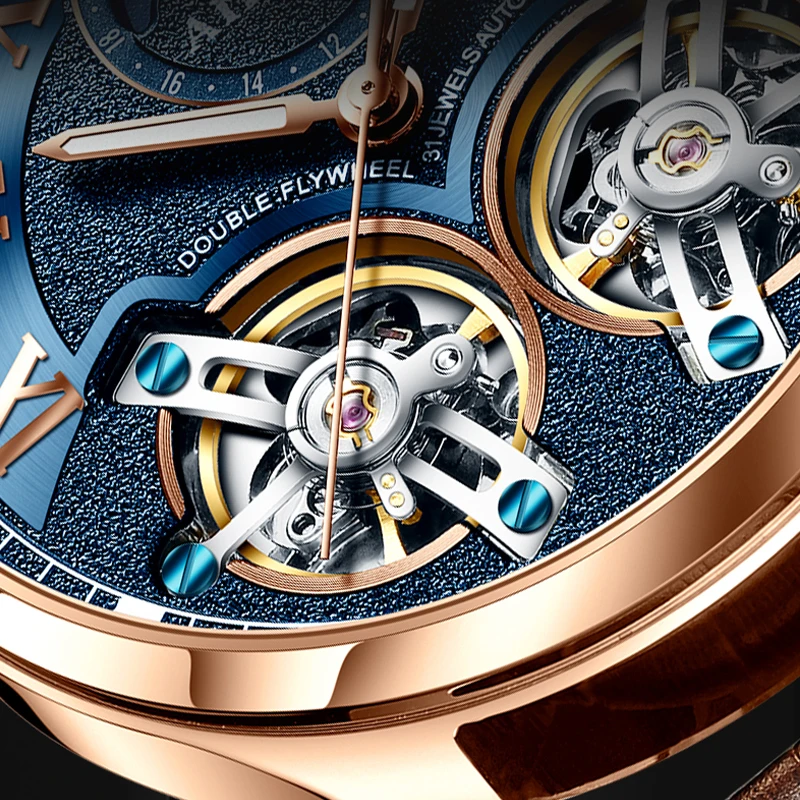 Ailang original master brand top herrenuhr hohe qualität 2019 neueste design doppel tourbillon uhr männer schweizer automatische hohl mechanische