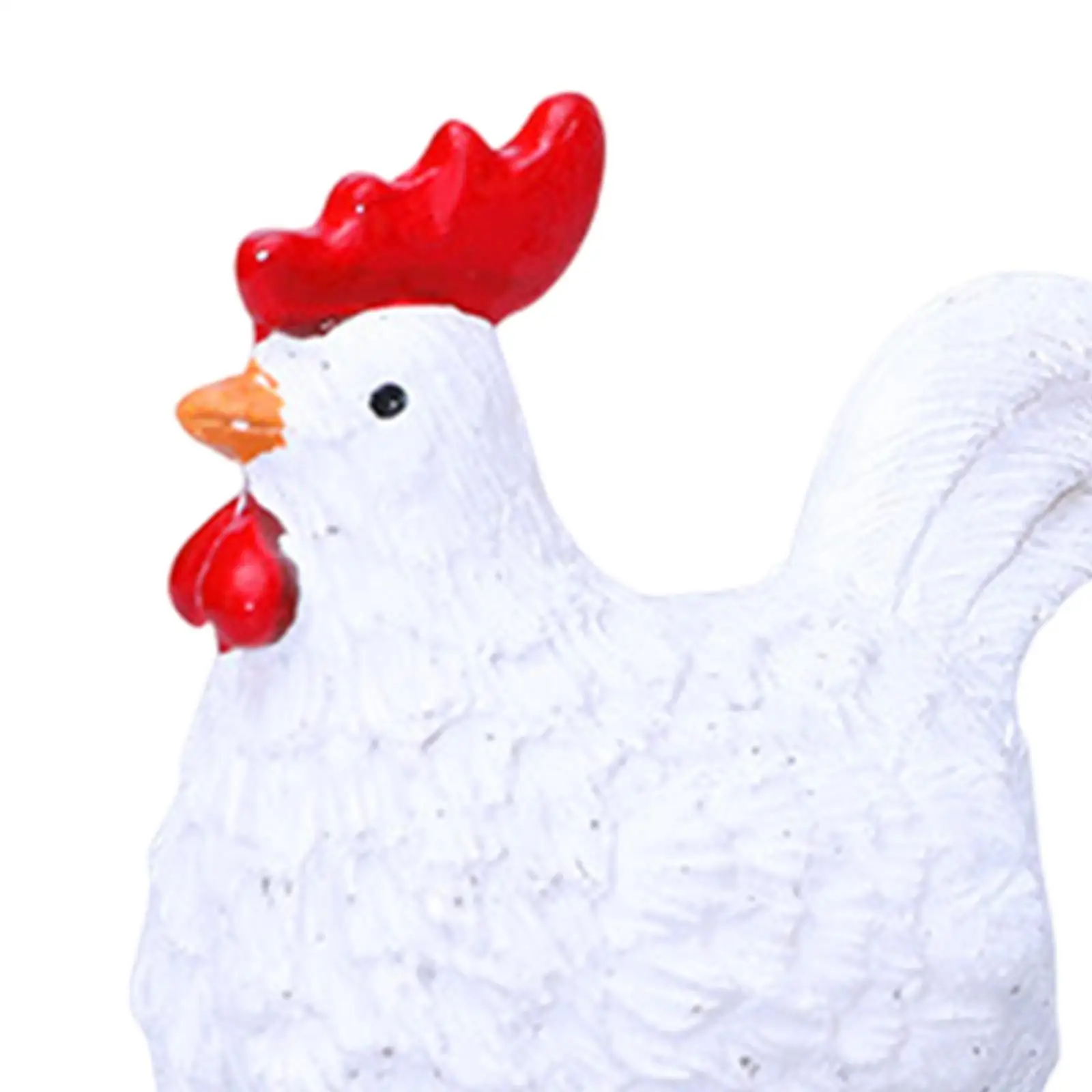 2x Chicken Miniature Figurines Tabletop Ornament Resin Flower Pot Decor Garden Statues for Outdoor Cabinet Planter Home Patio