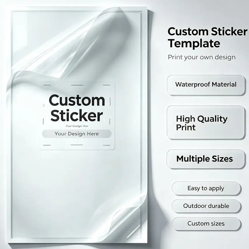 Custom Printed Promotional Stickers Advertising Decal for Supermarket Bar Product Promotion Outdoor Window Outdoor Scene Display