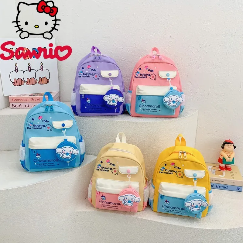 

Sanrio 2025 New Student Backpack Fashion High Quality Women's Backpack Cartoon Versatile Multi Functional Storage Backpack