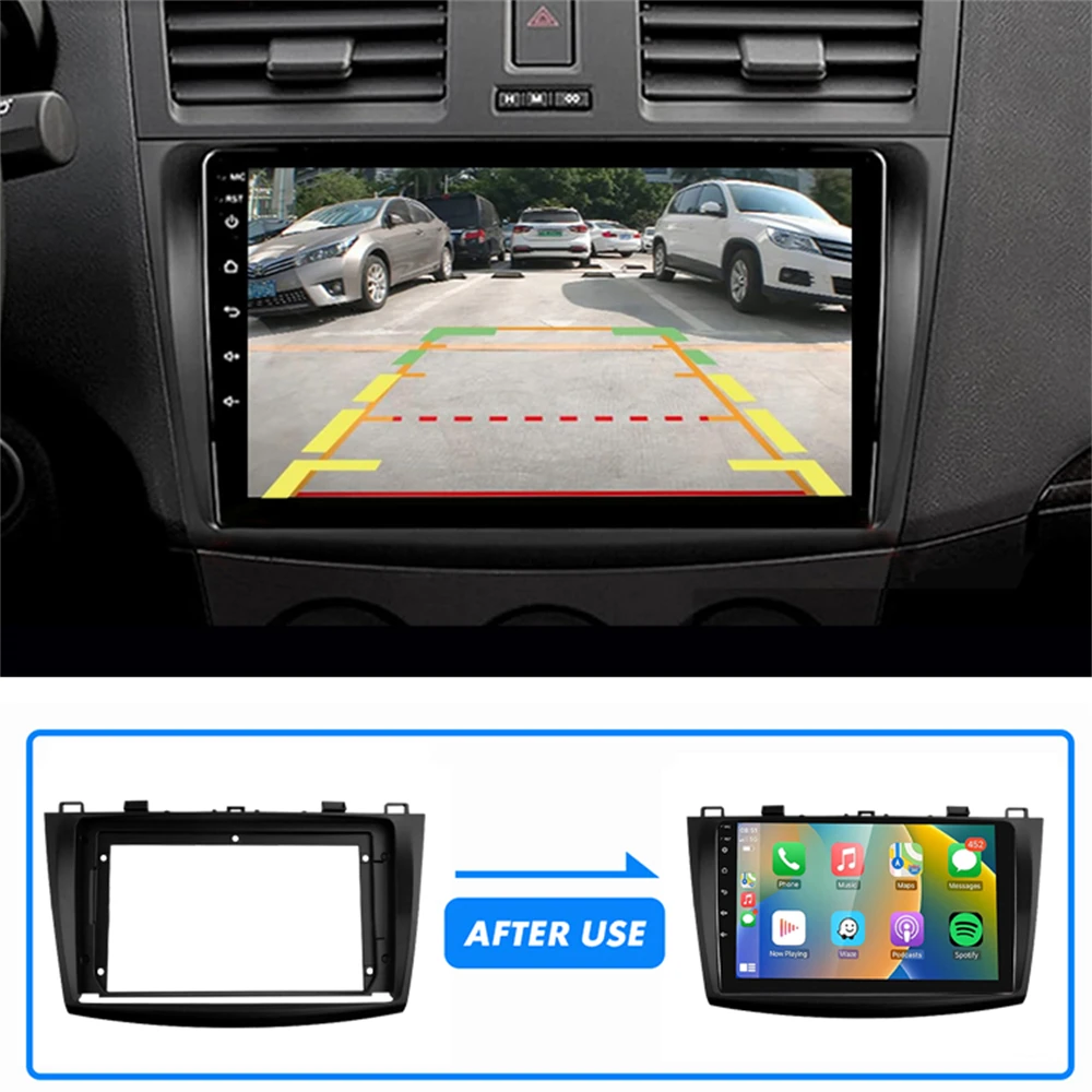 

Car Stereo Radio Fascia For MAZDA 3 2010 2011 2012 2013 GPS Navigation Frame Panel Trim Replacement Kit Face Plate Accessories