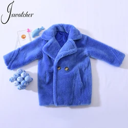 Jxwatcher Kid Teddy Coat Girl Loose Sheep Fur Jacket Boy Winter Warm Outerwear Baby High Quality Coat