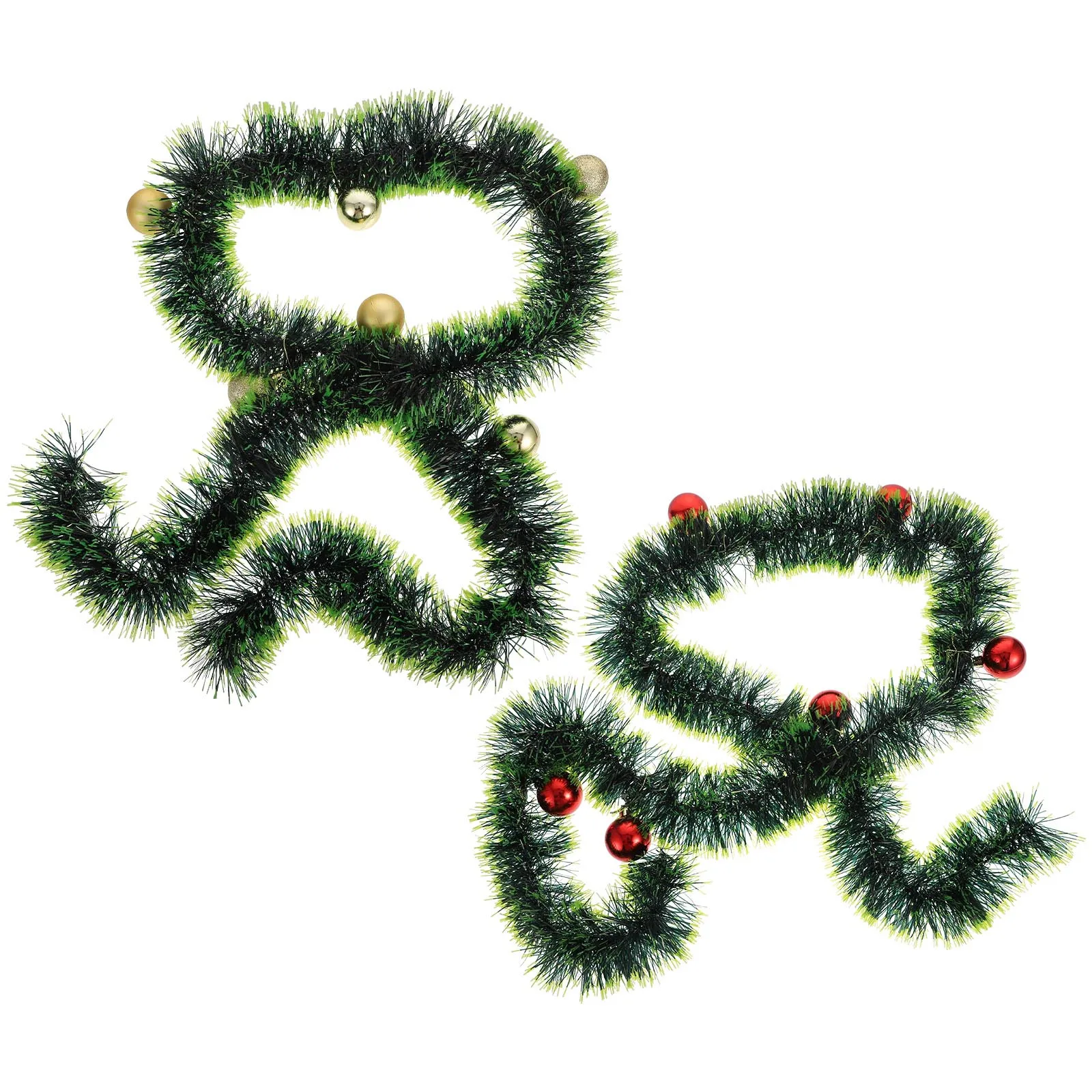 

2pcs Christmas Snowflake Tinsel Garland Super Long Tips Cuttable For Holiday Home Decor Xmas Party Decoration Scene