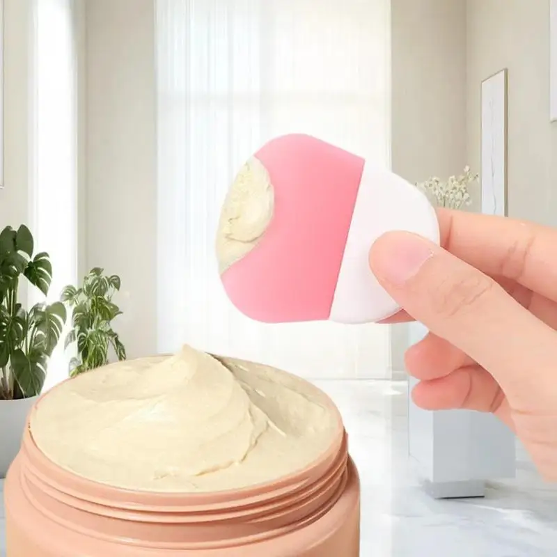 فرشاة قناع الوجه من السيليكون، كريم الوجه والعين، قناع الطين، مكشطة، فرش تنظيف الوجه، أدوات العناية بالبشرة المحمولة للسفر