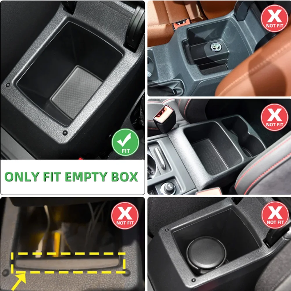 ABS Car Armrest Storage Box for Volkswagen VW Golf 7 MK7 MK7.5 VII 5G GT I R 2013 - 2019 Centre Console Organizer  Accessories