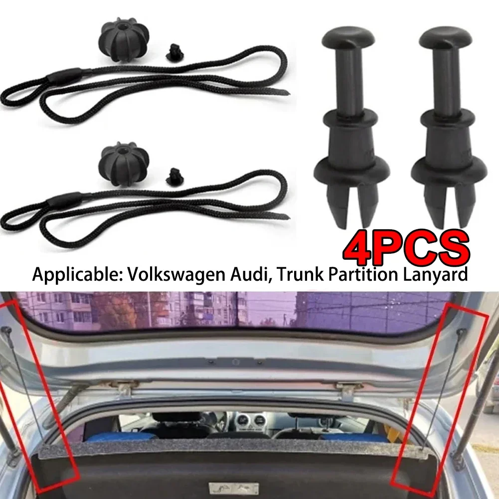 1-4PCS Boot Trunk Parcel Shelf Strap String Clips Tray String Hanger Pivot Hook for Volkswagen GOLF 5 Mk6 Tiguan Polo UP T-CROS