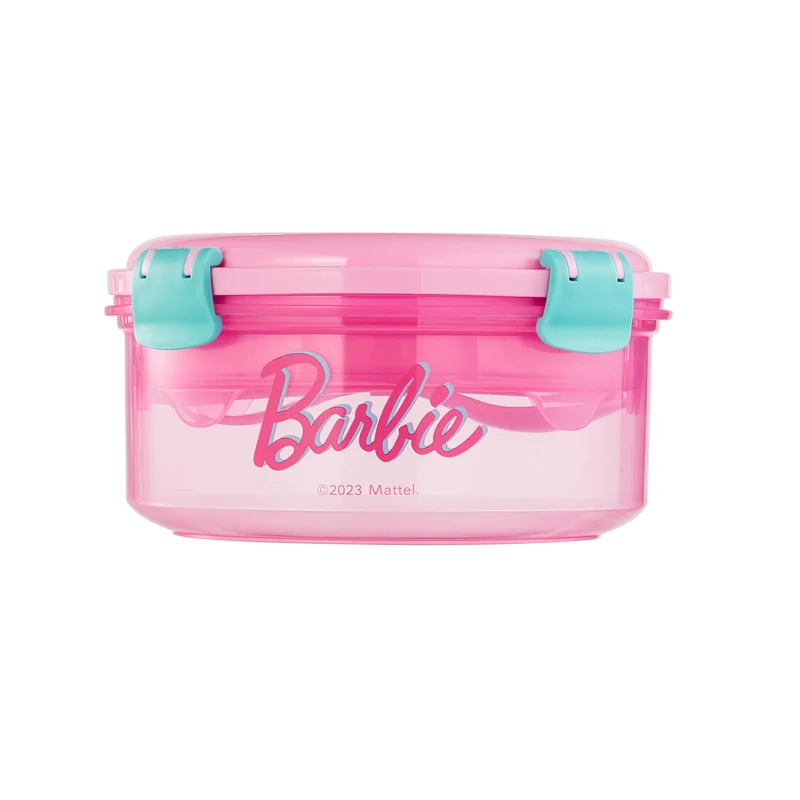 MINISO Barbie 65th Anniversary Sparkle Series Salad Bowl PP Plastic Bento Box Storage Fruit