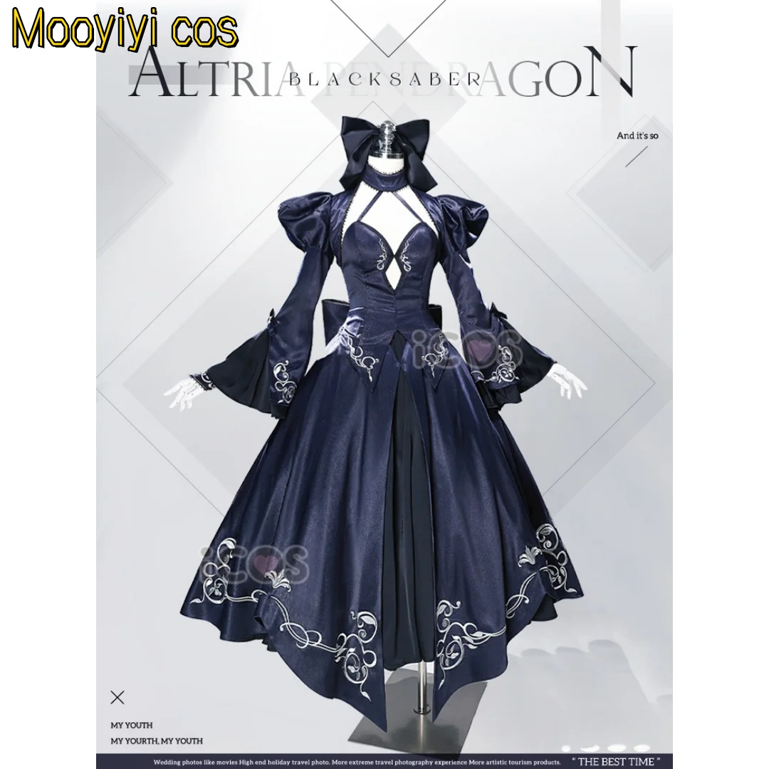 

2025 Fate New Altria Pendragon Cosplay costume Halloween Christmas Role Playing Party Sexy Costume S-XL Black saber Sexy Dress