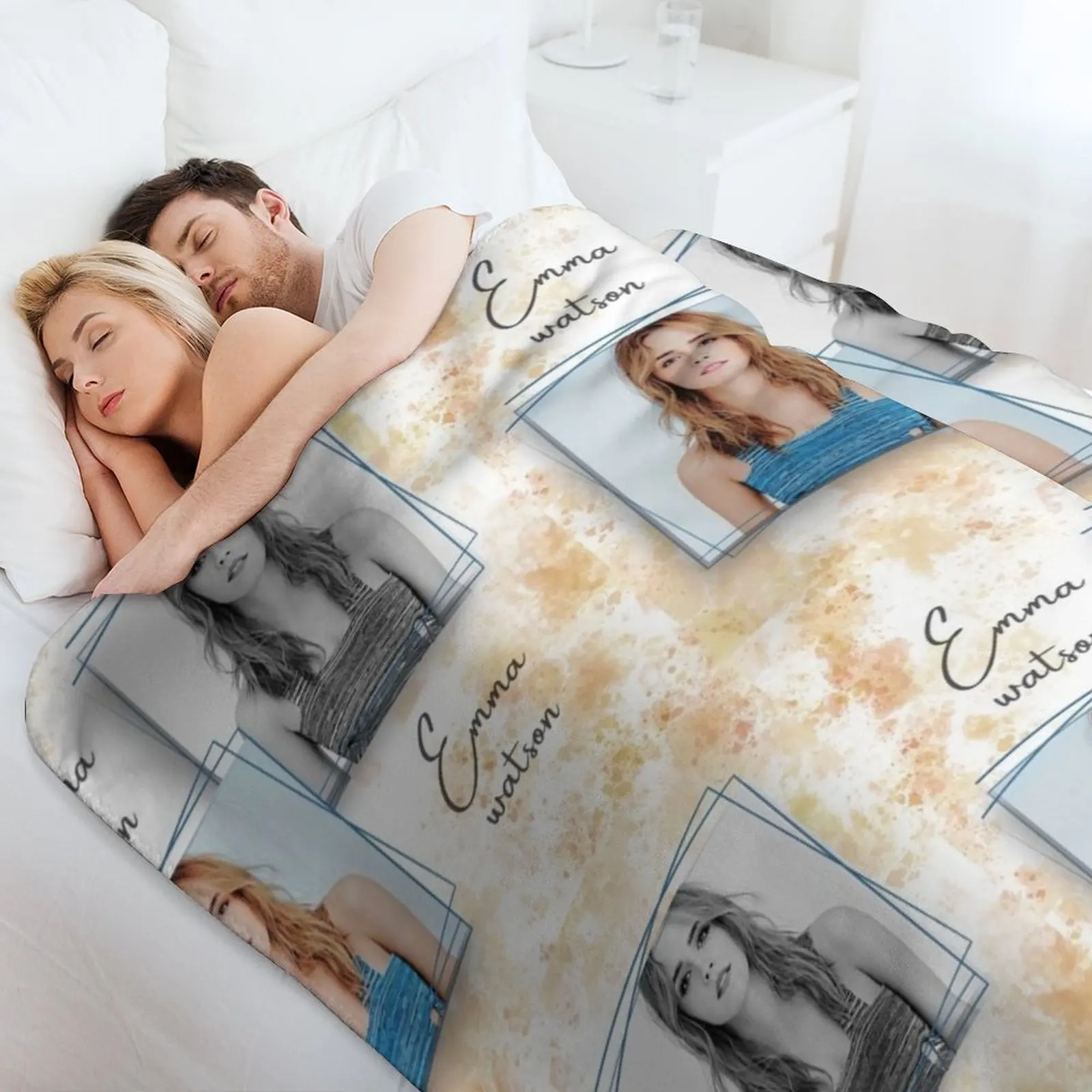 إيما واتسون رمي بطانية الفانيلا متعددة الأغراض الفاخرة مصمم بطانيات الهالوين