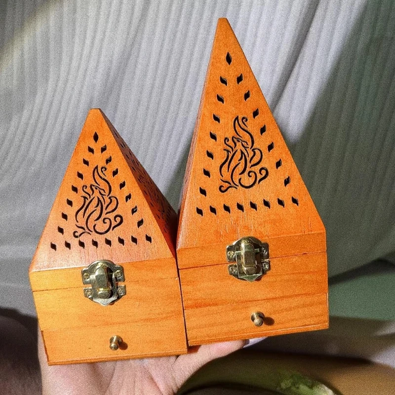 Wooden Incense Burner Nine-tailed Tower Incense Box Bergamot Solid Wood Snake Butterfly Household Bedroom Office Work Tea Room