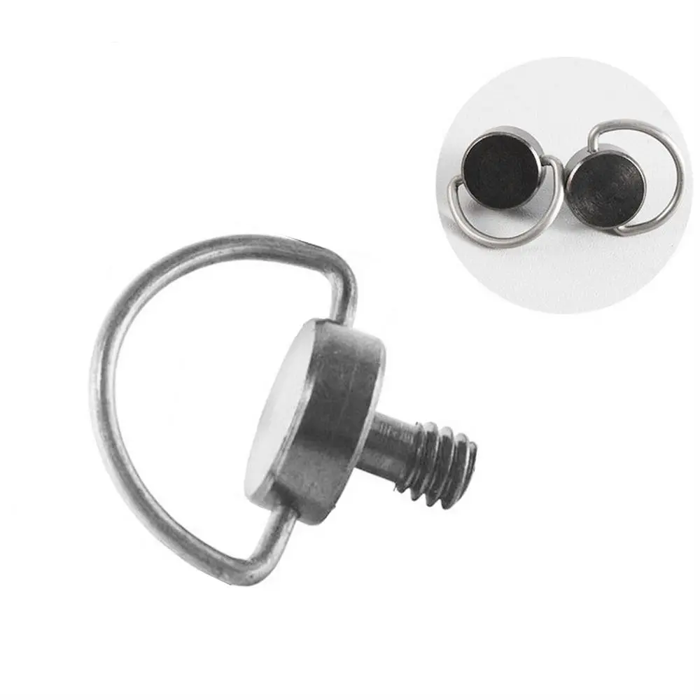 Folding Monopod For DSLR Fixed Adapter Quick Release Silver D-Ring Screw Tripod Screw 1/4 Inch Screw Camera Screw