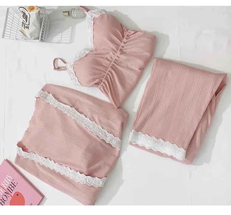 Fdfklak 3Pcs/Set 100% Cotton Pregnancy Pajamas Long Sleeve Sleepwear Suit Spring Autumn Nursing Pregnant Woman Breast Feeding