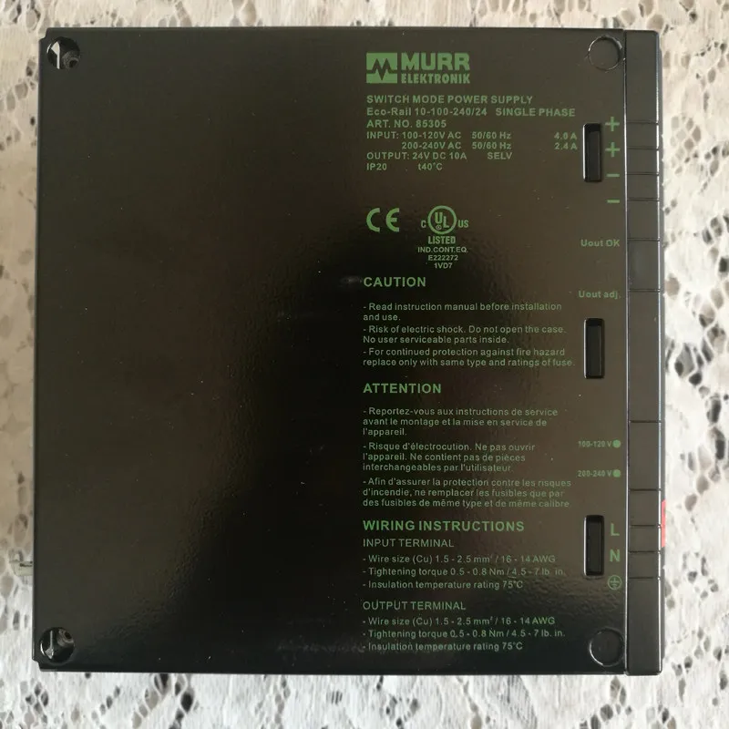 Spot Germany MURR Moore 85305 switching power supply 220 input DC24V10A output rail installation durable