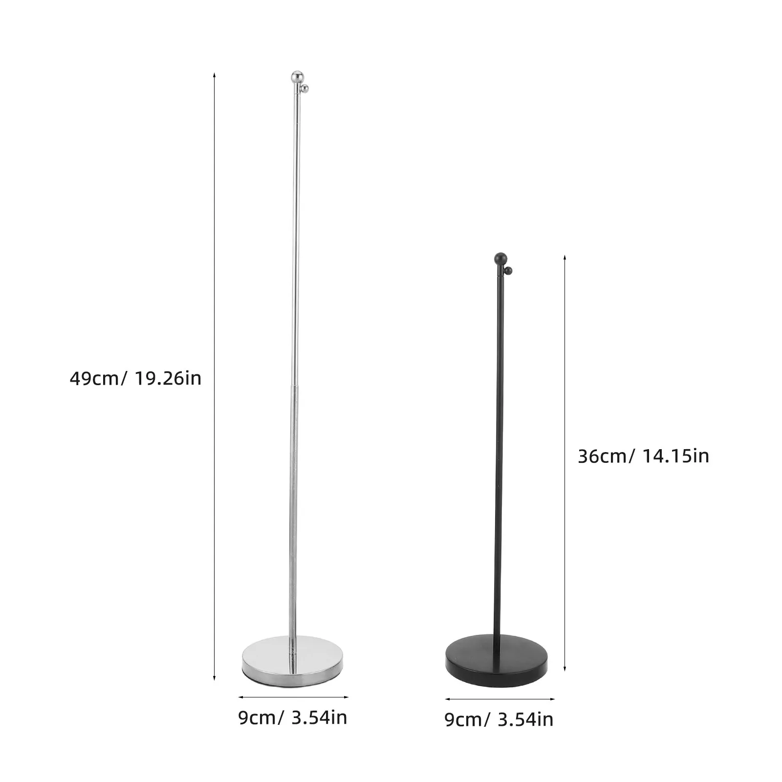 Office Desk Flagpole Premium Metal Stand for International Flag Display Modern Table Decoration