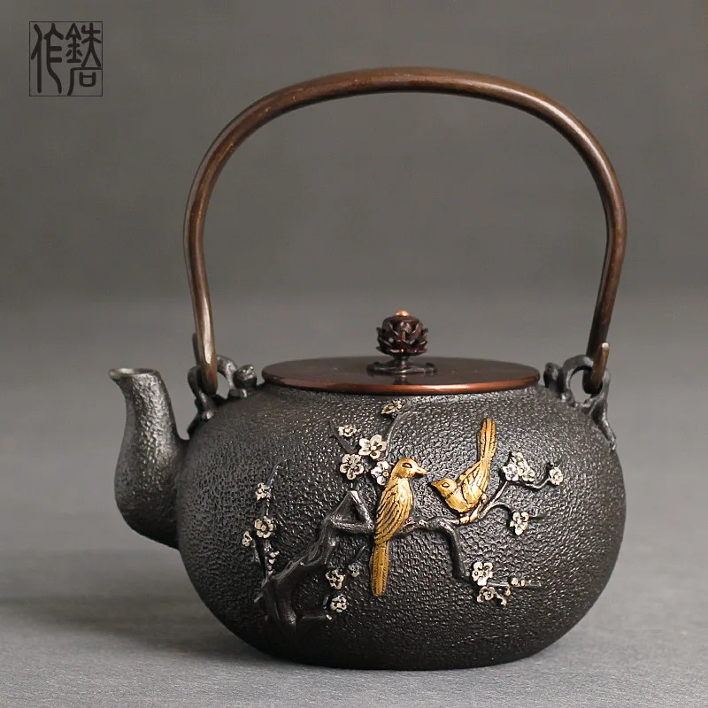 

New Cast Iron Teapot Vintage Teapot, Craftsmanship of Pig Iron Teapot, Household Water Boiling Pot Teapot Soaking Teapot