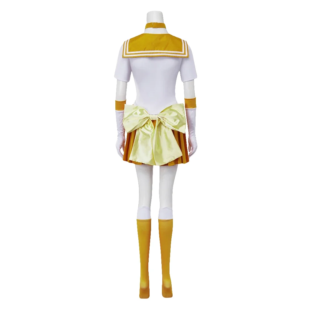 Anime Cosplay Costume, Sailor MinCabo, Aino Sailor, Venus Smile, Robe, Gants, Broche, Sauna, Bande, Épingle à cheveux, Noeuds, btMade, 202 emis