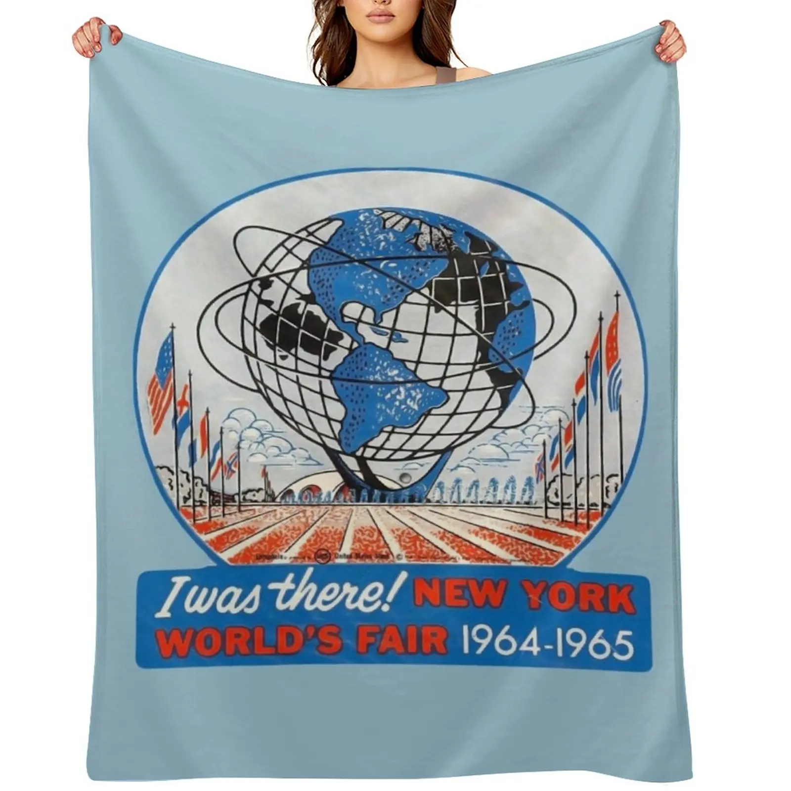New York World's Fair RETRO 1964 Throw Blanket Sofa Quilt Beach blankets ands Luxury Thicken Plush Bed linens Blankets