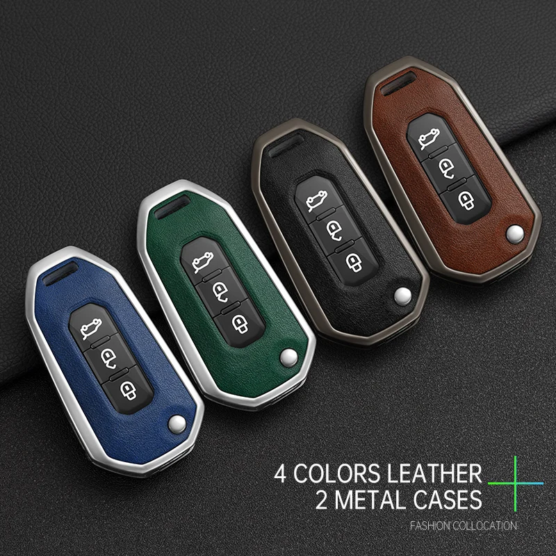 Zinc Alloy Car Key Case Cover For Ford Figo 2017 Mondeo 5 Ecosport Puma 2020 Fiesta Mk8 Everest Ranger Keychain Accessories