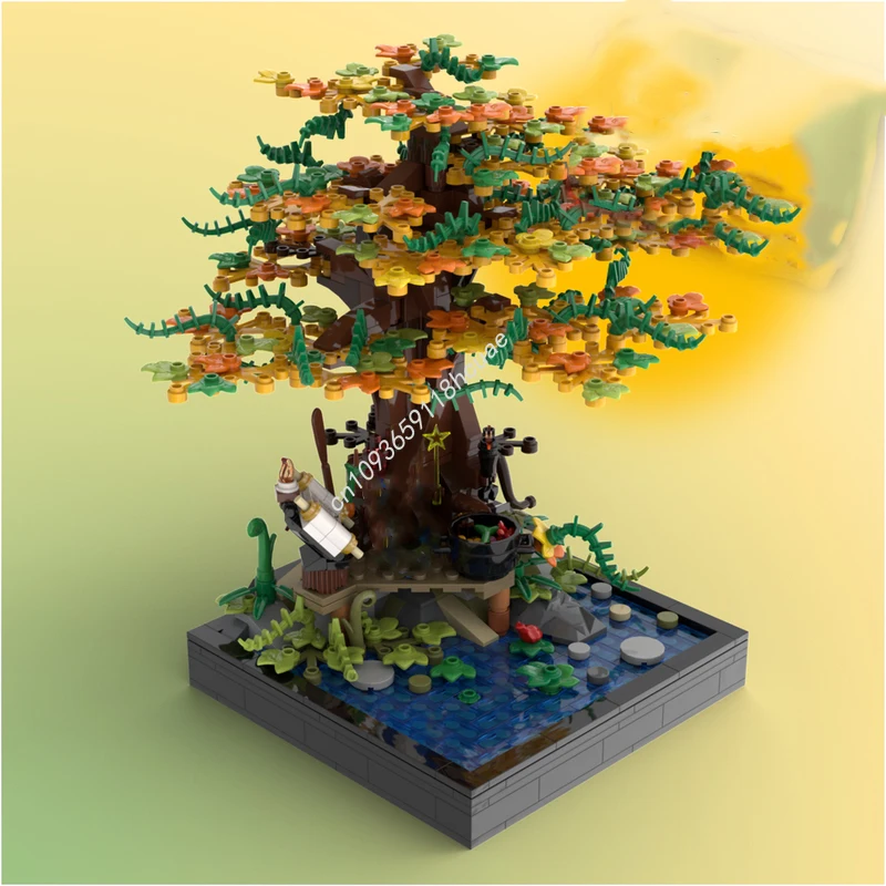 

601 шт. MOC Majistos Tree Workshop-6020 Castle Building Blocks Рождественский подарок средства распознавания геометрических форм сборка для взрослых