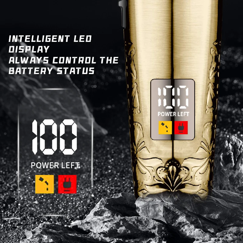 Kemei KM-2236 Tagliacapelli elettrico con base di ricarica Tagliacapelli wireless Trimmer professionale per depilazione da uomo