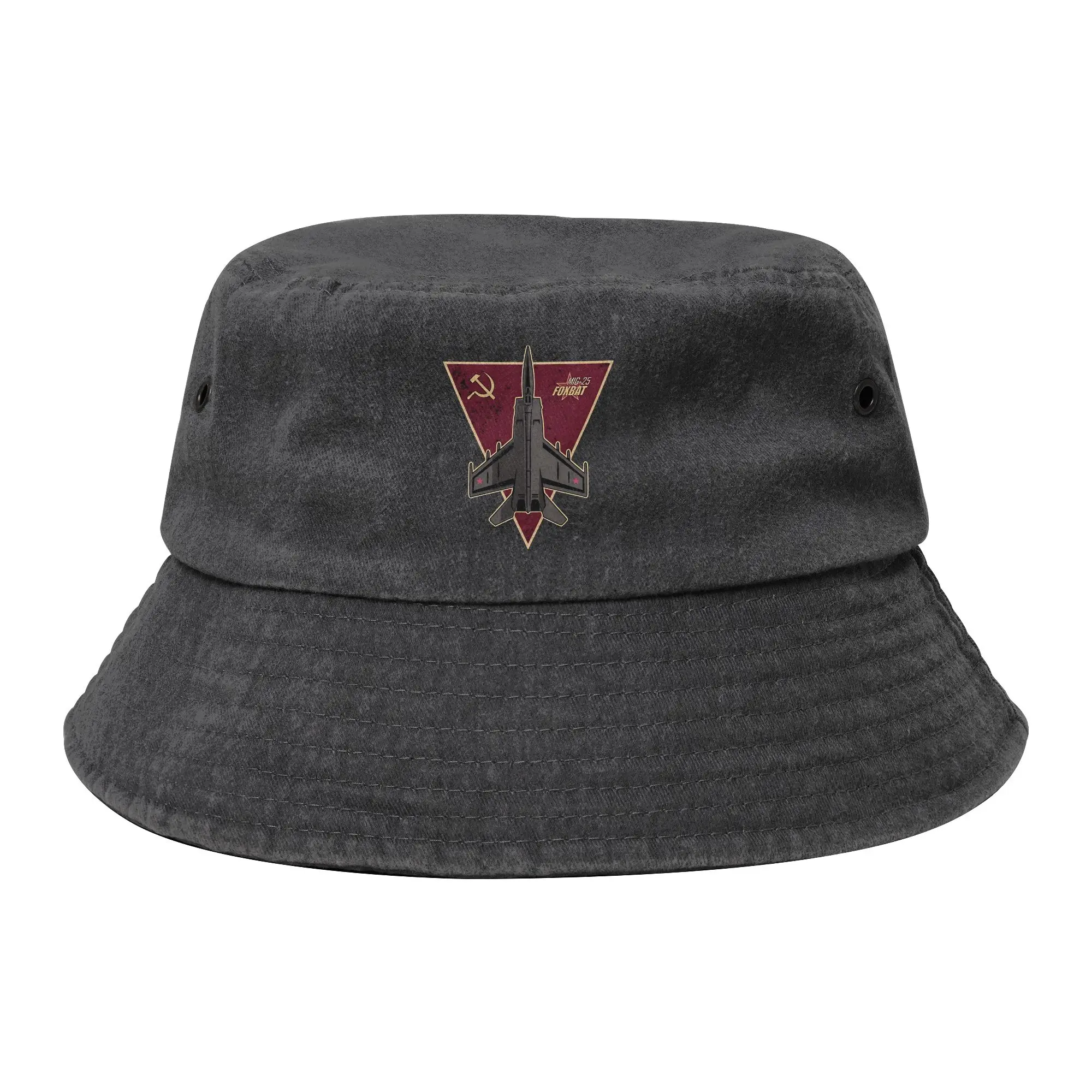 Mig-25 Foxbat Fighter Jet  Men Women Bucket Hats Merch Denim Cotton Fisherman Cap Travel Headwear Bob Hats