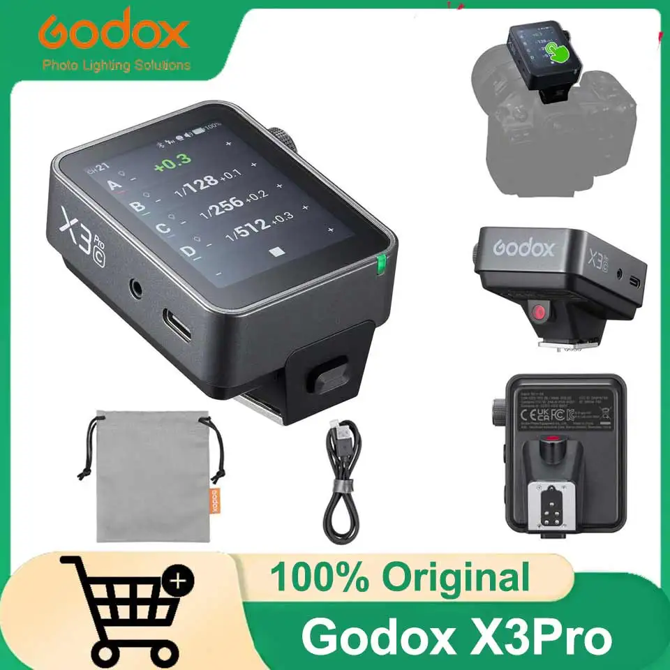Godox X3PRO C/N/S/F/O TTL HSS 2.4G ワイヤレスフラッシュトリガー 2.4インチ OLED タッチスクリーン送信機 ソニー キヤノン ニコン 富士 オリンパス用