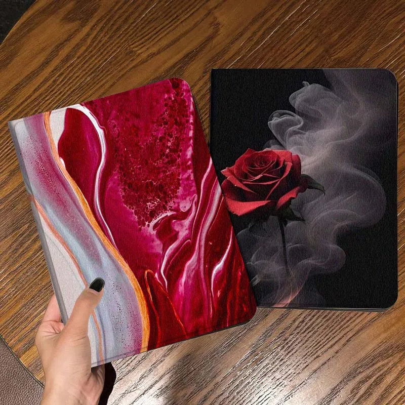 

Red Abstract Swirl Pattern Gift Tablet Case For Samsung Galaxy Tab S7 S8 S9 S10 FE Lite