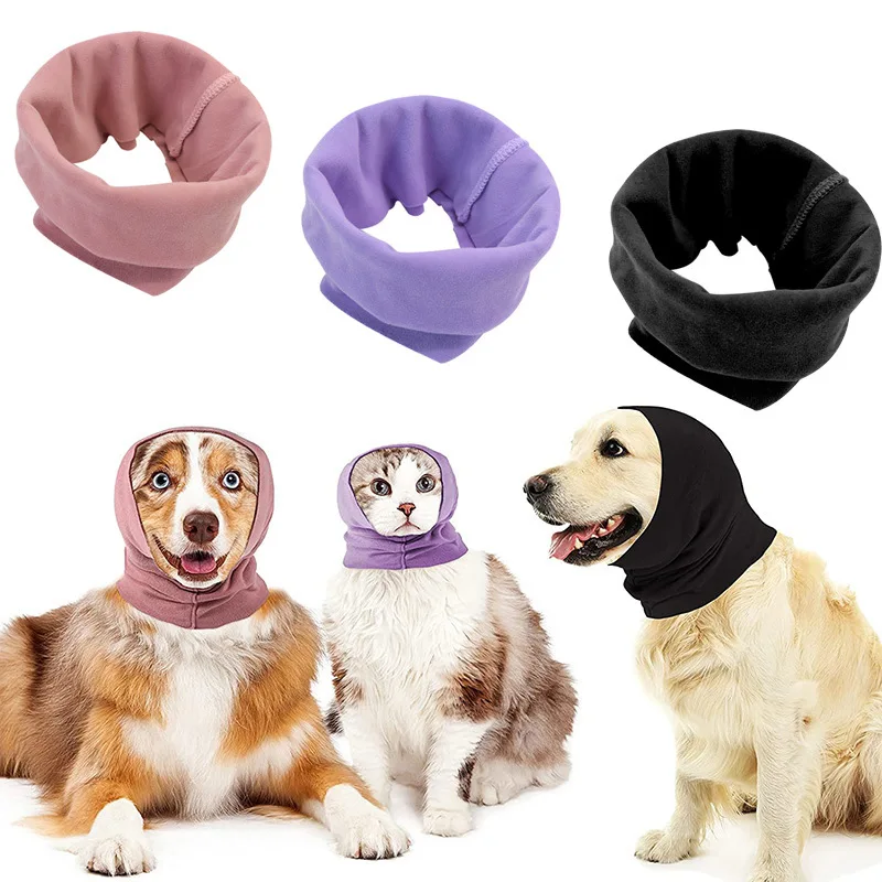 Breathable Calming Dog Ears Cover Pet Grooming Helper Dog Headscarf Anti-shock Noise-proof Earmuff Dog Head Wrap Decompress Tool