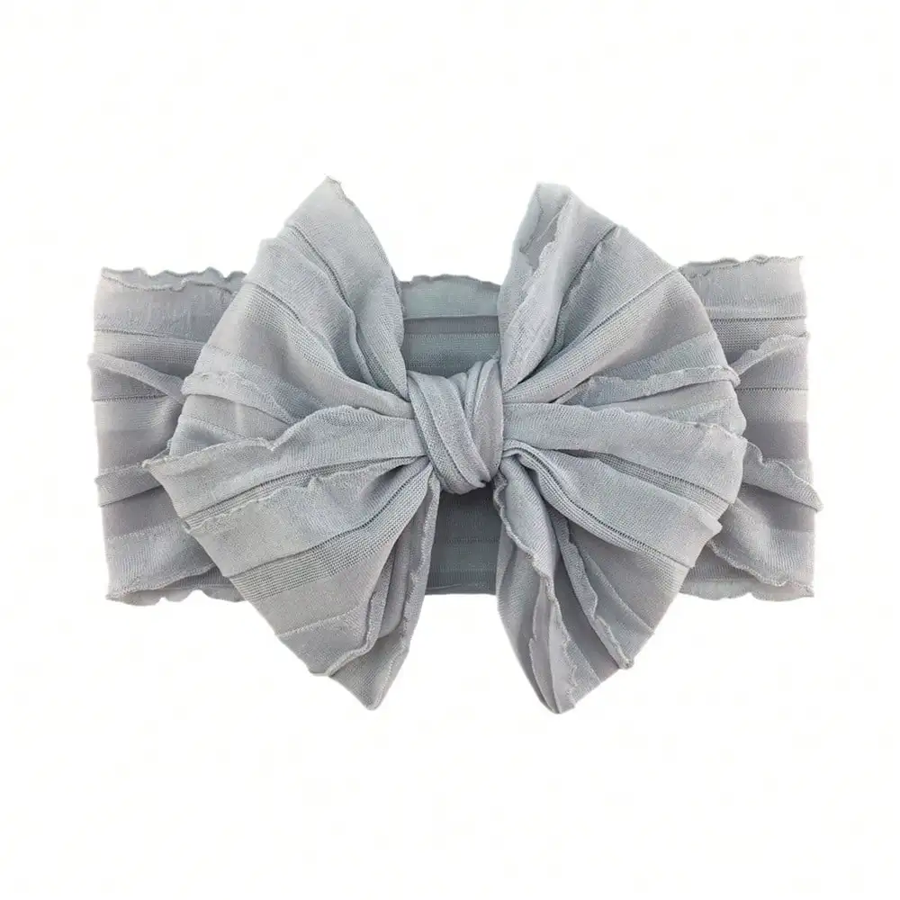 

Эластичные повязки на голову с большим бантом для женщин, хлопковые кружевные аксессуары для волос